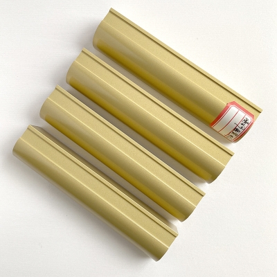 Golden sandblasting anodize
